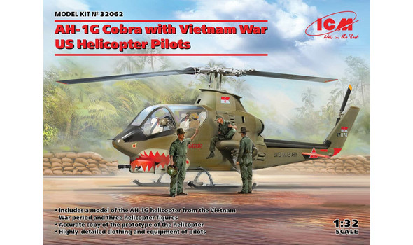 AH-1G Cobra with Vietnam War US Helicopter Pilots